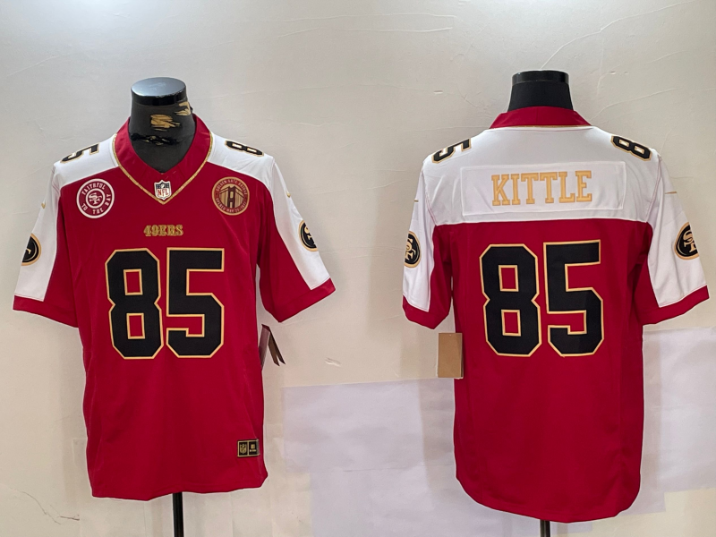 Men San Francisco 49ers #85 Kittle red 2025 Nike Limited NFL Jersey style 9